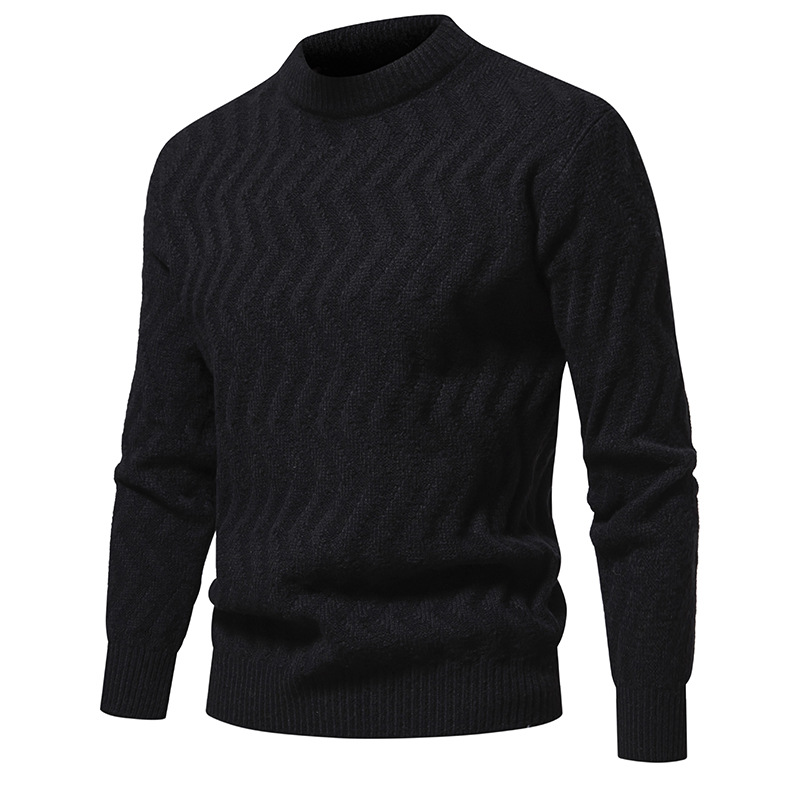 Women's Sweater Twisted Flower Round Neck Solid Colour Pullover_voghion.com