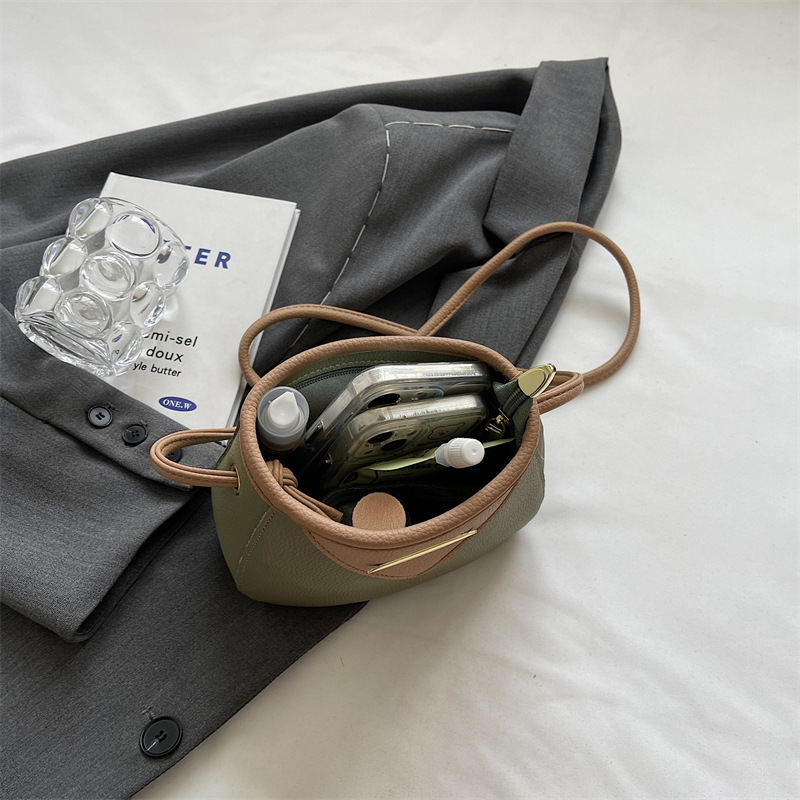 Damentasche neue Herbst vielseitige Umhängetasche mit einer Schulter und kontrastierender Schwiegermutter-Beuteltasche_voghion.com