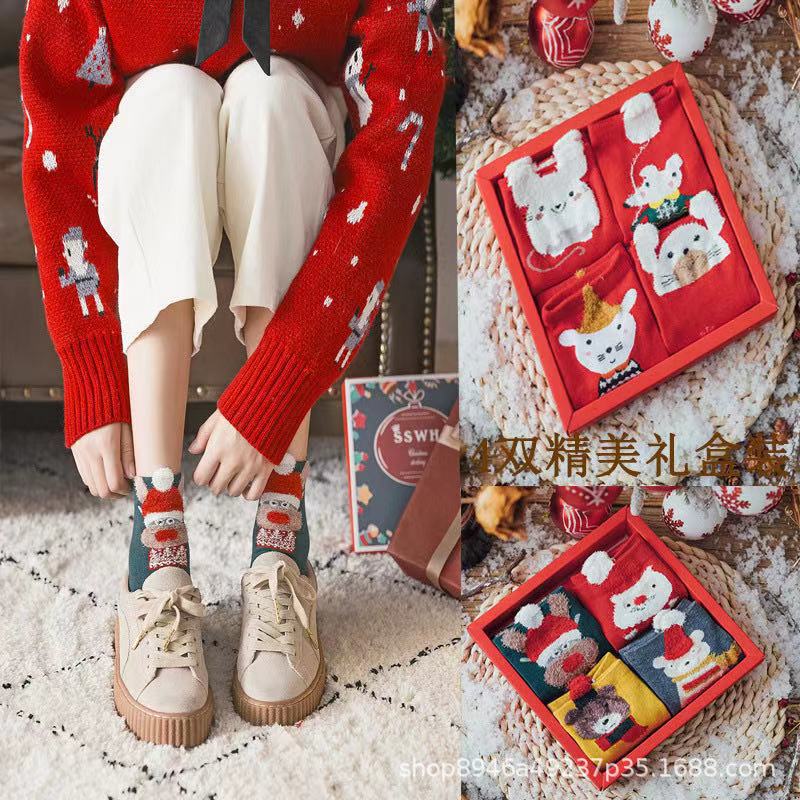 Christmas Socks Women Cotton Socks New Year Christmas Gift Animal Socks Korean Gift Socks Women's Cotton Socks Christmas Socks Women Cotton Socks New Year Christmas Gift Animal Socks Korean Gift Socks Women's Cotton Socks