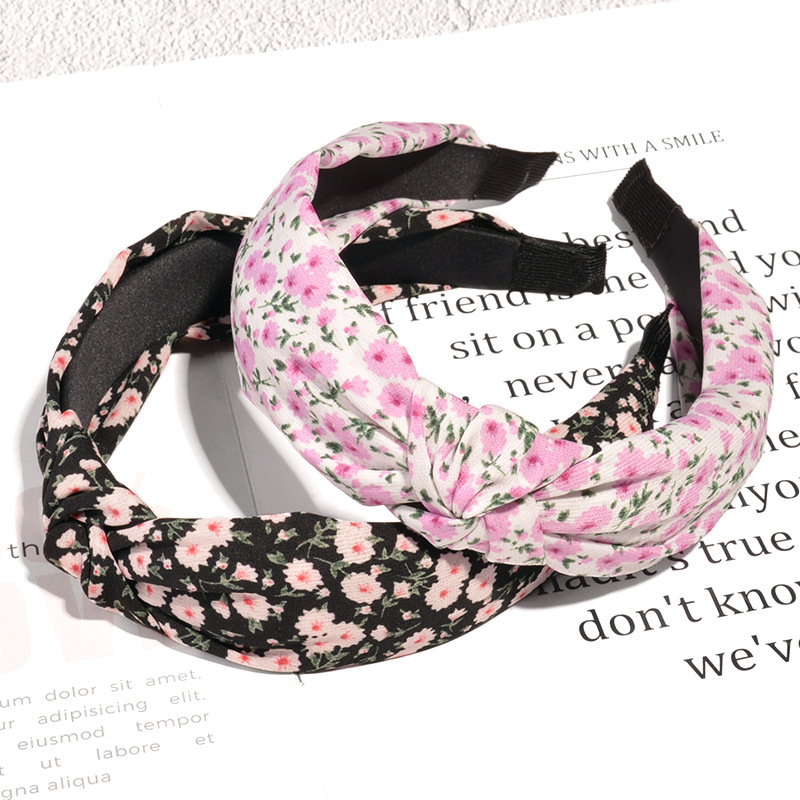 Korea Floral Knotted Hair Band display picture 3