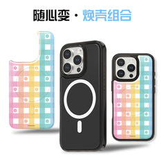 Huanshell UV 印刷携帯電話ケース磁気透明 PC 磁気印刷表面シェル DIY Apple 16 Pro に適しています