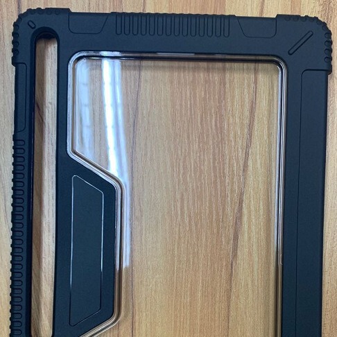 For Samsung Tab S7 plus tablet PC case S7 leather material pen slot three-proof protective shell semi-finished products