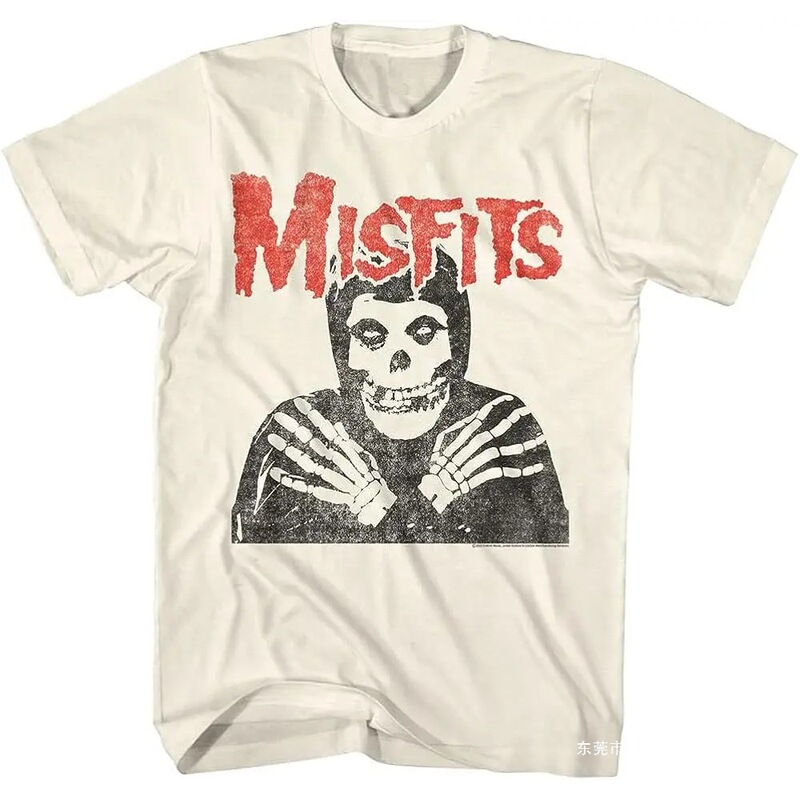 [European Size] New Fashion Not Fit Punk Style T-Shirt Retro Street Skull Pattern Men's T-Shirt 180g