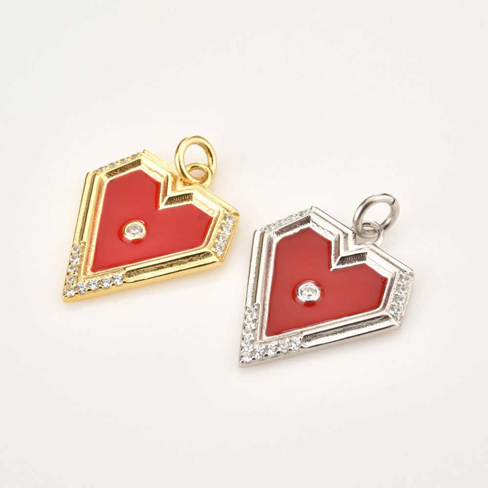 Hand, Heart Shape, Eye Pattern 1 Piece 17*16mm 17*19mm 19*22.5mm 925 Sterling Silver Zircon Hand Heart Shape Eye Pendant