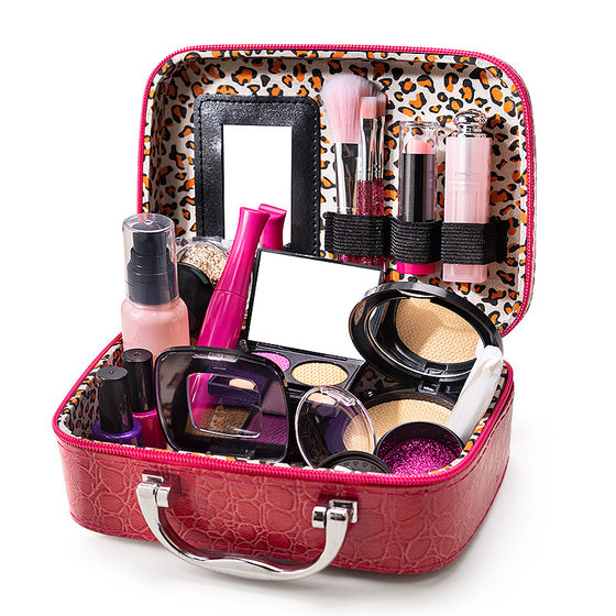 New simulation cosmetics toys children girls no pigment lipstick nail polish props colorless makeup box suit