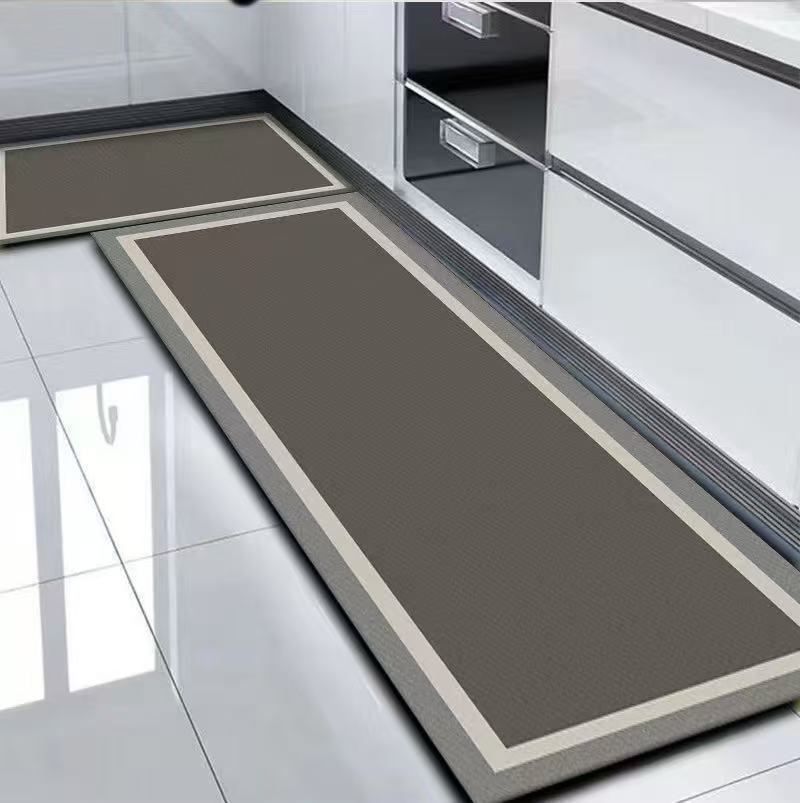 Alfombra antideslizante de absorción de agua silenciosa de viento de goma, alfombra de suelo de cocina simple y fácil de cuidar, alfombra de suelo de barro de diatomeas limpiable doméstica