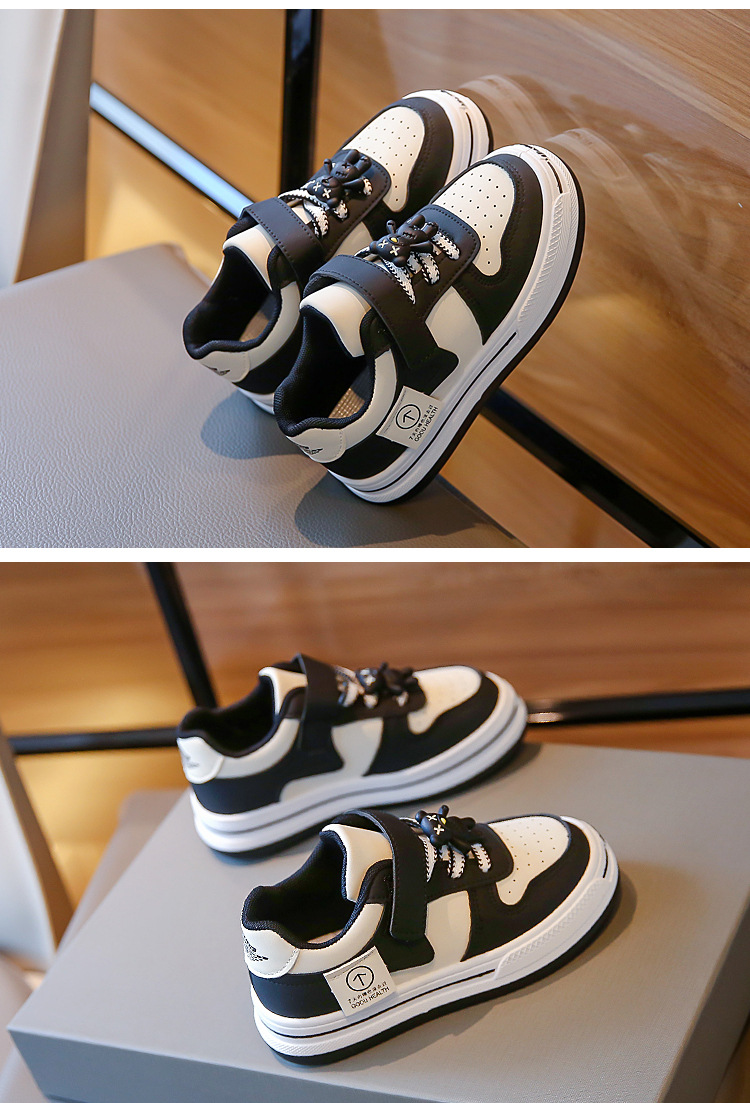 2023 Scarpe da cricket per bambini di inizio autunno Scarpe singole traspiranti basse bianche e nere per ragazzi e ragazze antiscivolo_voghion.com