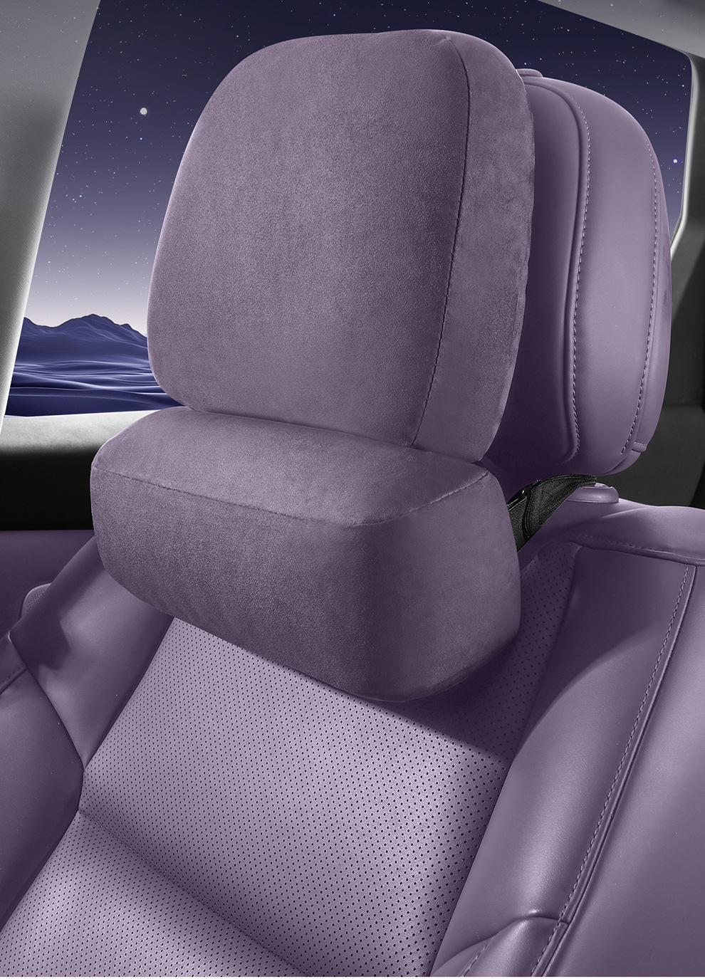 Suitable for 22-26 Models of Leapmotor C10C16 Headrest and Lumbar Pillow, Leapmotor C10 Original Car Color Headrest and Memory Foam Lumbar Pillow
