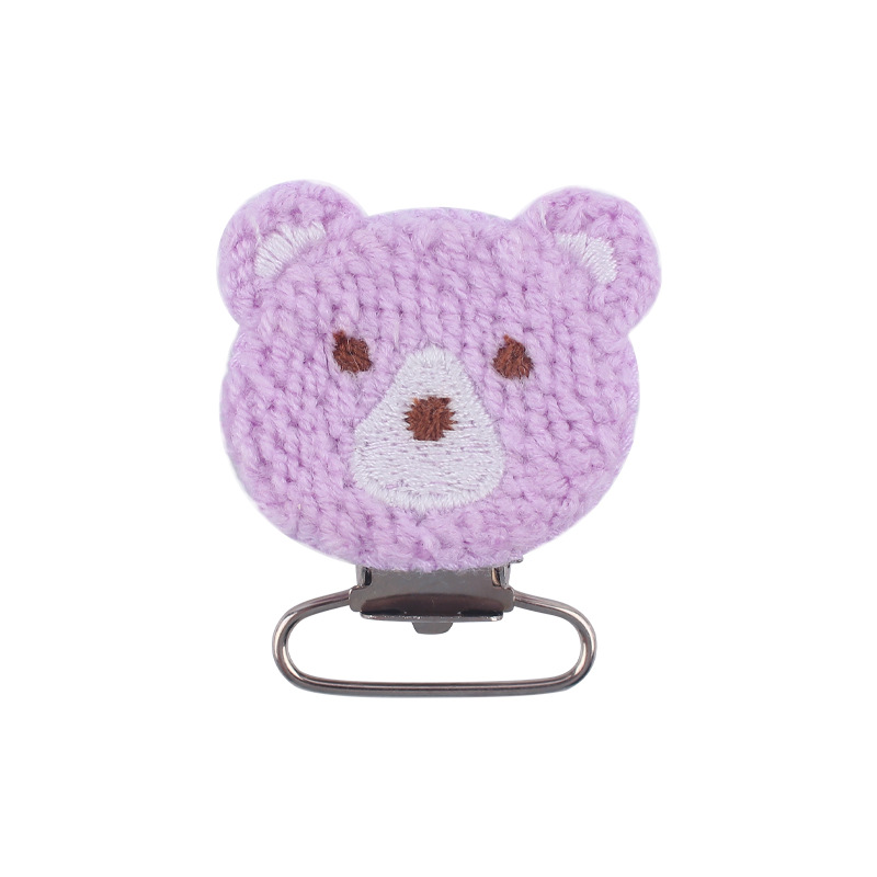 Suministros para bebés nuevo ganchillo DIY oso cabeza pezón clip bebé oso clip pezón anti-caída cadena Accesorios