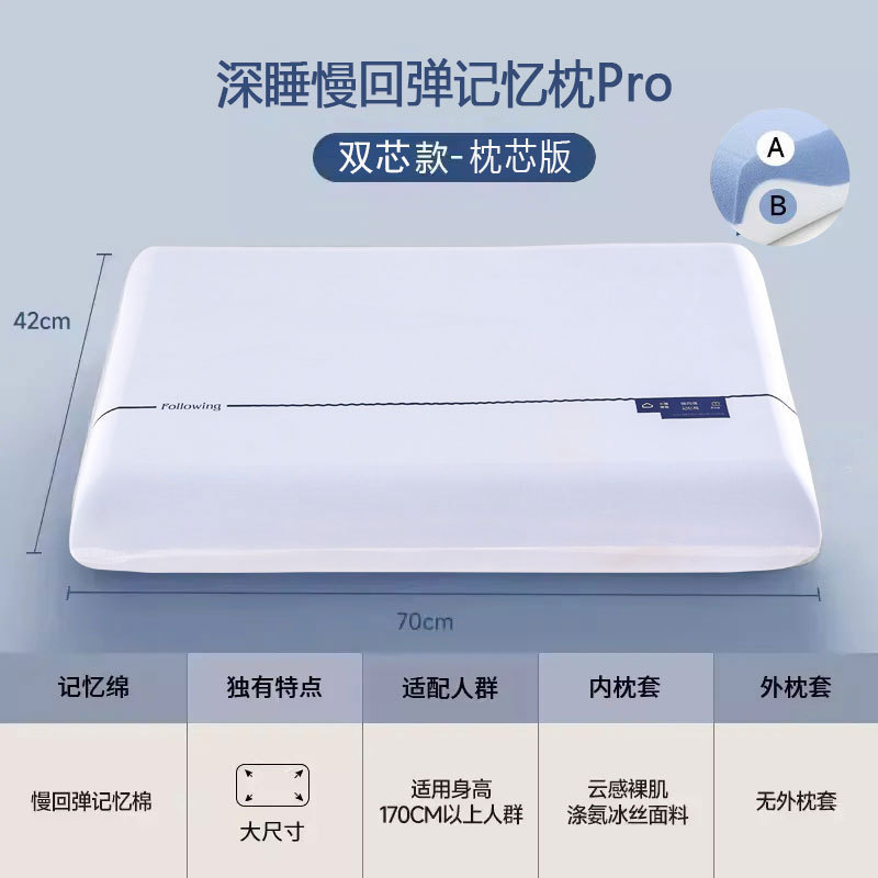 Hotel Deep Sleeping Pillow Pro Neck Pillow Memory Foam Pillow Side Sleeping Cervical Spine Sleeping Pillow Winter Pillow Core