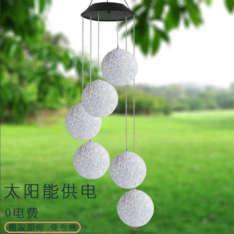 Nueva Bola de partículas solares al aire libre carillón de viento luz LED colibrí Cadena de luz interior patio paisaje Luz Jardín