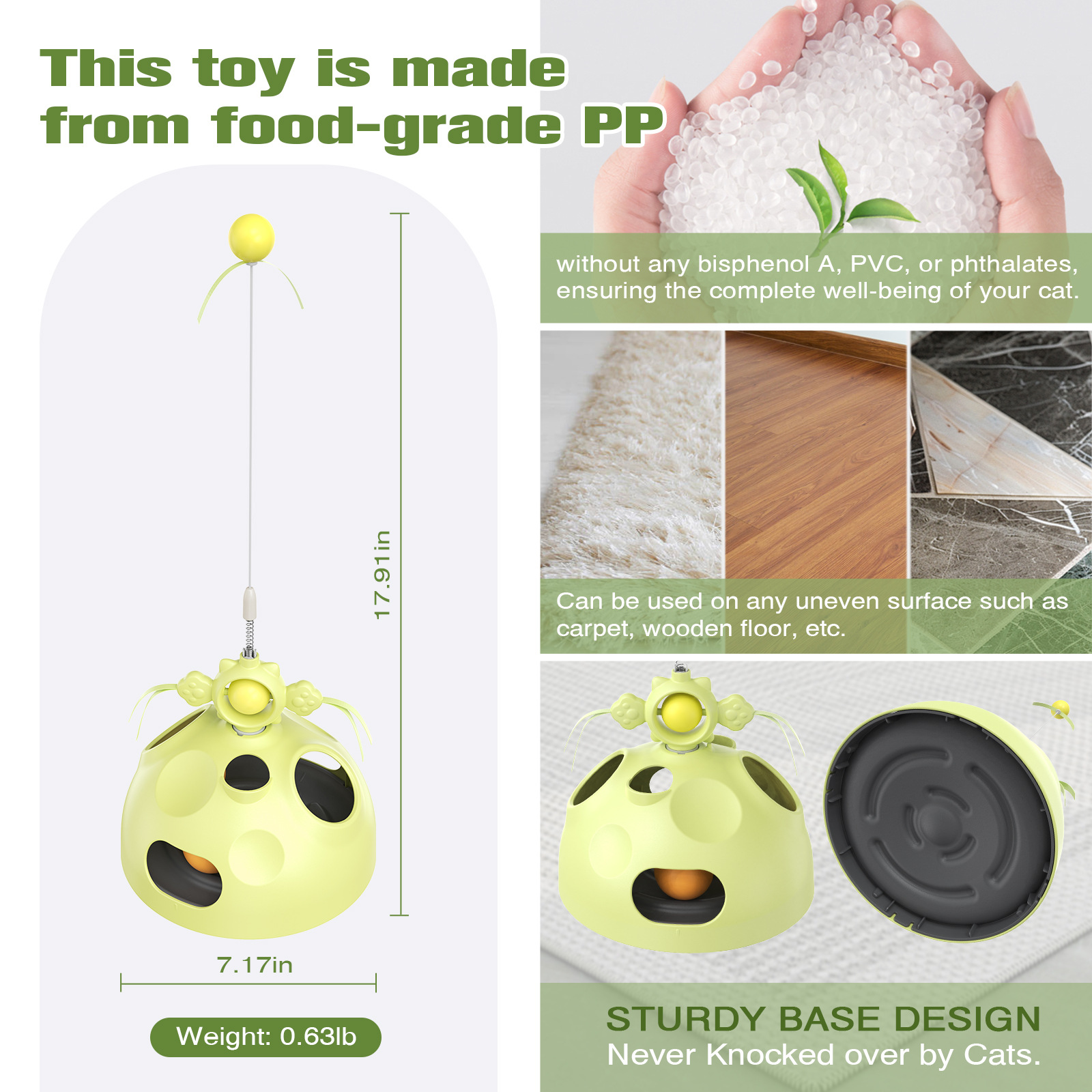 Wholesale 5-in-1 Cat Toy Treasure Box: Track Ball, Feather Teaser & Treat Dispenser