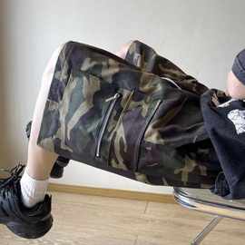 美式复古工装短裤男夏季潮牌宽松百搭五分裤高街痞帅迷彩休闲中裤