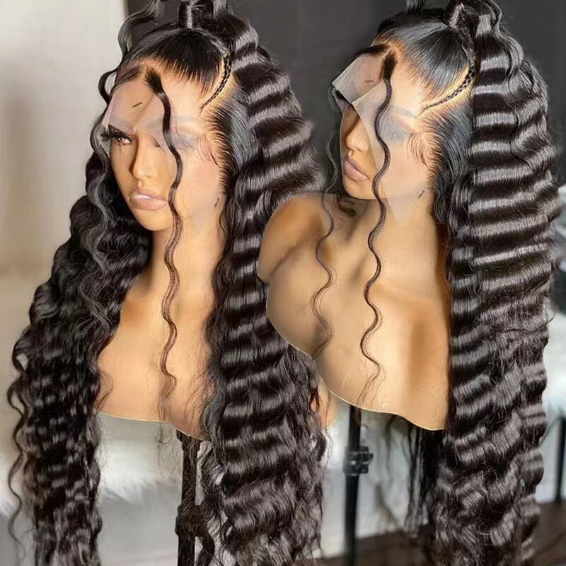 front lace wig deep wave long curly hair lace wig women wigs african hot selling small curly wig