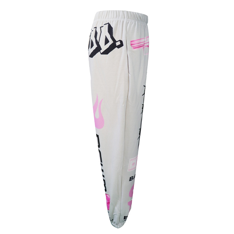 Pantalones deportivos sueltos estampados NSJZC109837