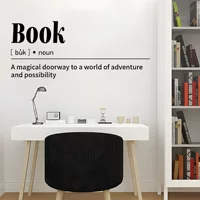 ZN3784D "Книги — это дверь" Английские самоклеящиеся вдохновляющие обучающие наклейки на стену для спальни, кабинета, общежития, декоративные наклейки
