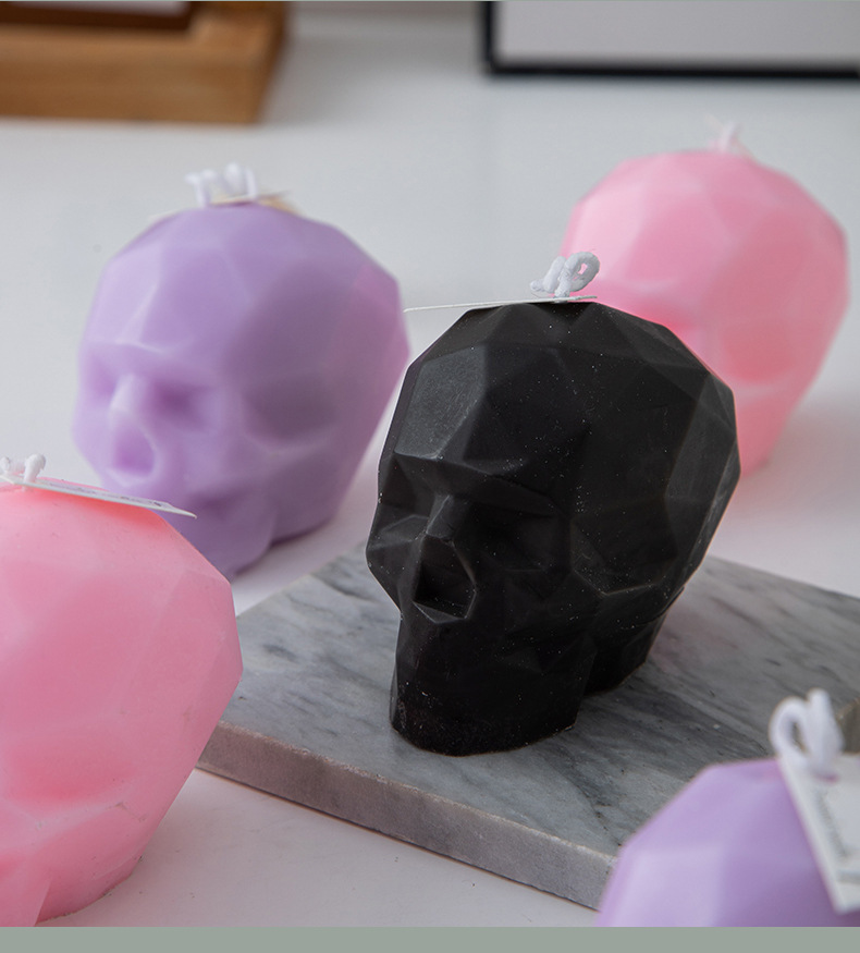 万圣节几何骷髅头香薰蜡烛ins创意家居摆饰套装万圣跨境蜡节日礼详情7