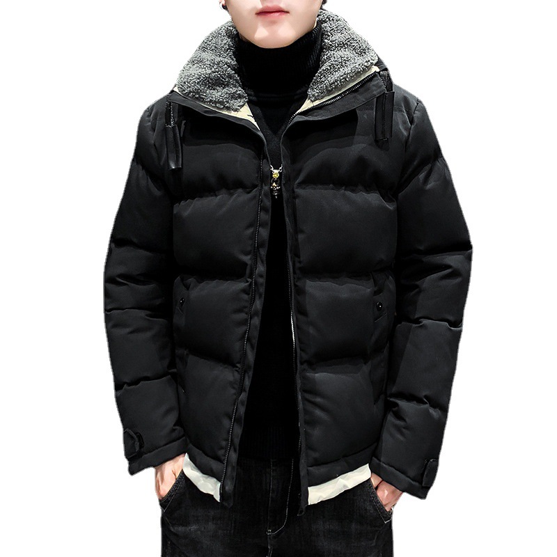 Chaqueta acolchada de algodón abrigada gruesa para hombres de invierno Chaqueta acolchada transfronteriza delgada moda color sólido más el tamaño de la fábrica de ropa acolchada para hombres al por mayor