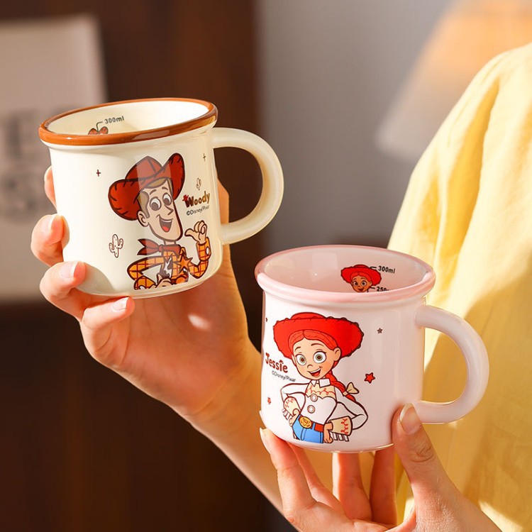 Toy Story tazas de cerámica nostálgicas de la infancia tazas de café de oficina caseras regalos de cumpleaños