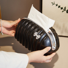 Household Tissue Box, Living Room Coffee Table Luxury Lightweight Spring Tissue Holder, Kitchen Napkin Storage Box