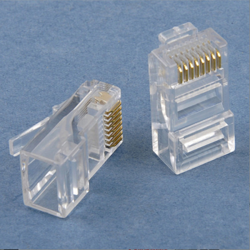 Super Category 5 Network 0.25 Copper Strip Connector, 1000 Pcs/Bag 8-Core COB RJ45 8P8C Triangular Copper Strip
