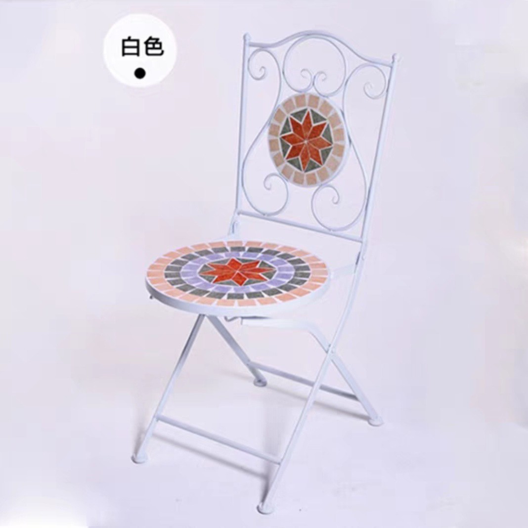 싱글 접이식 의자 화이트