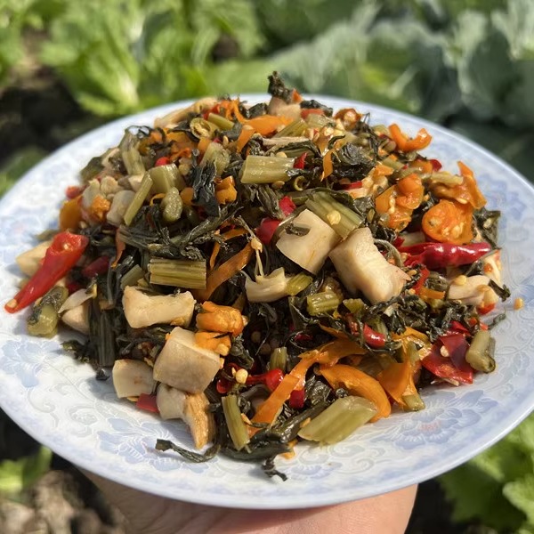 ll湖南特产老坛腌制大头菜 酸辣外婆菜 下饭菜凤尾菜自制干菜适合