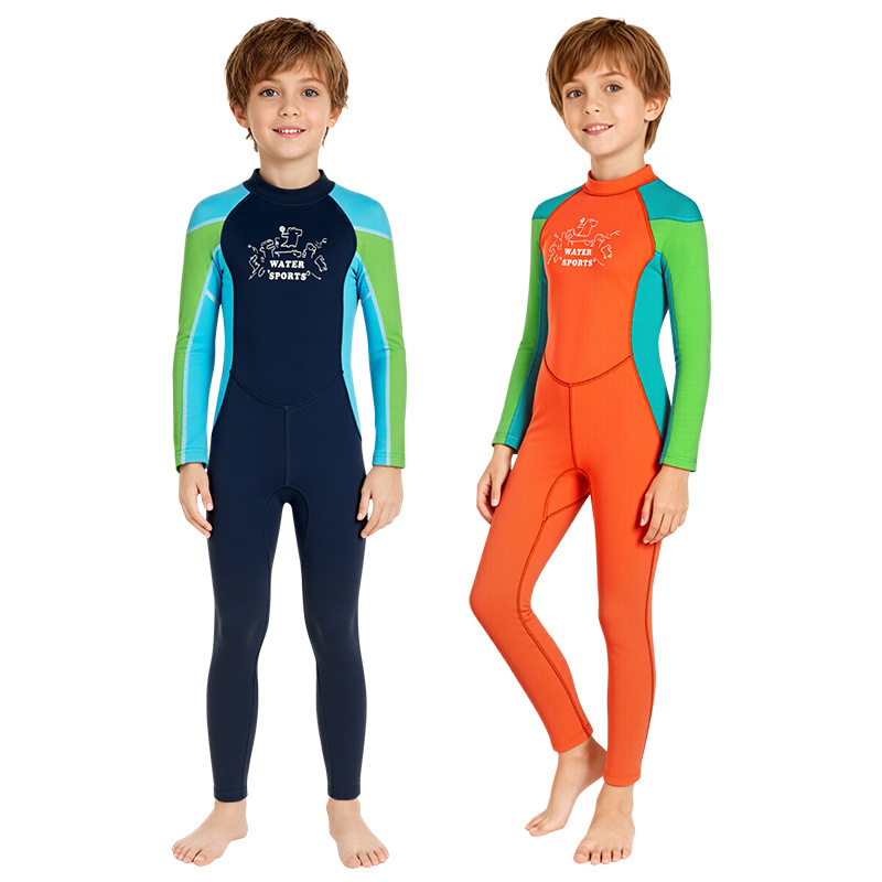 Children's warm diving suit 2.5MM conjoined long sleeve cold-proof diving suit men's swimming surfing snorkeling suit