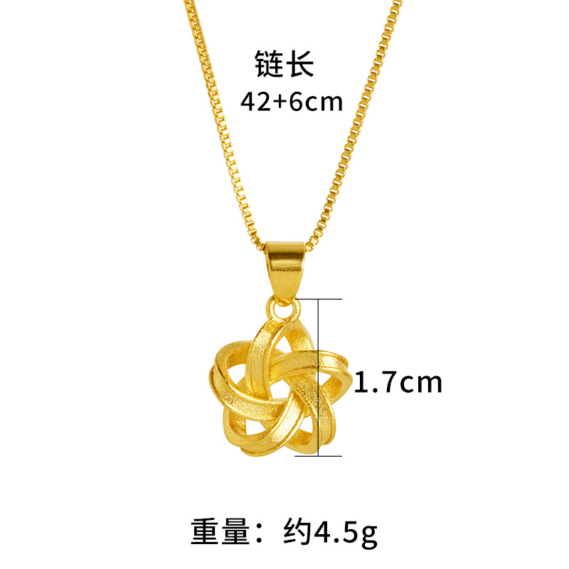 Nueva filigrana estrella colgante no se desvanece en imitación oro arena Joker niñas accesorios Vietnam Sha Jin