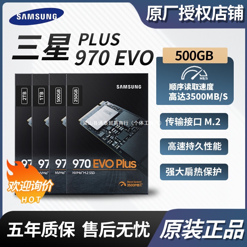 Suitable for Samsung 970Evo Plus 500Gb Solid State Drive Desktop Notebook M.2 Mz-V7S500Bw