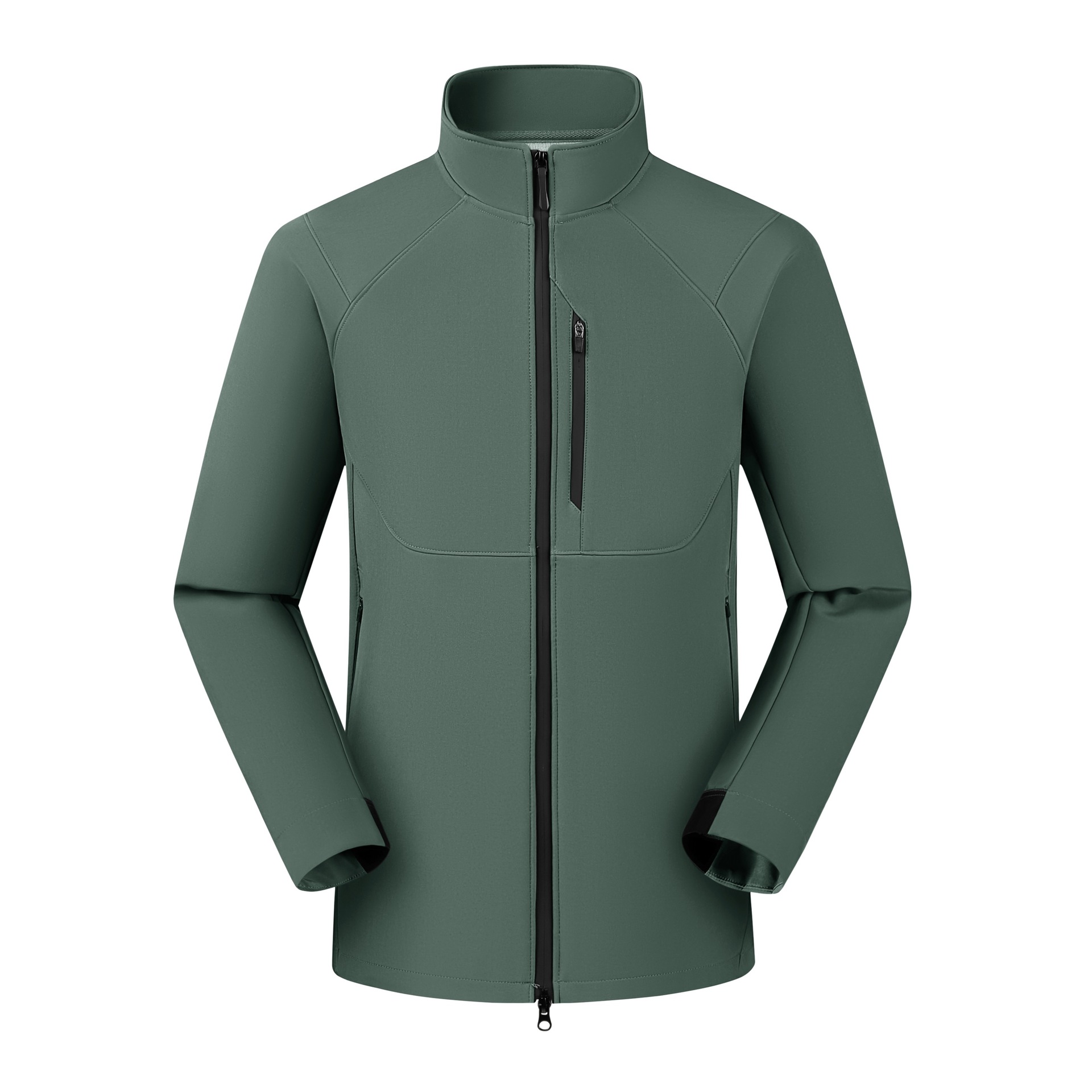 Chaqueta Impermeable de Cuello Alto Unisex de Mezcla de Fibra Sintética, De Secado Rápido, Impermeable, para Senderismo