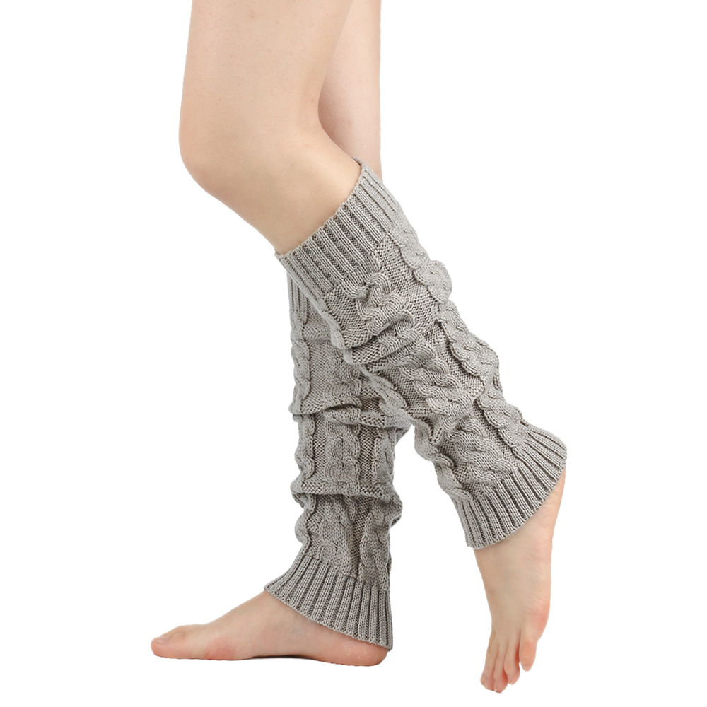 Damen-Beinlinge, Knöchel, Winter, warm, Stretch, gestrickt, Slouch, Thermo-Damen, dicke Wollmanschetten, Hanfstiefelsocken, schwarz-weiße Gamasche – Detail 10