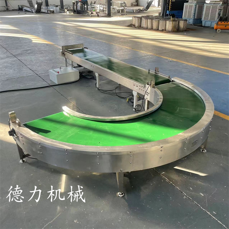 90度转弯输送机不锈钢流水线皮带输送线传送带自动化皮带流水线