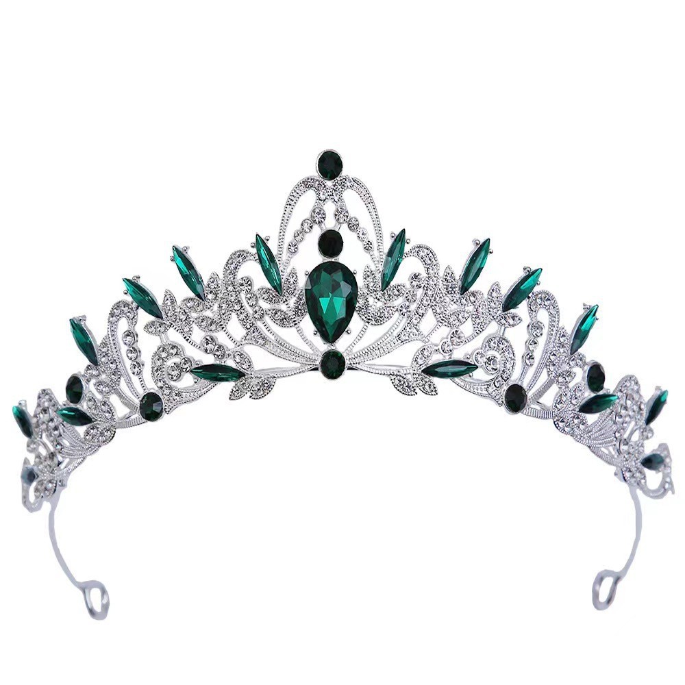 Corona nupcial tocado aleación negro vintage barroco cristal boda Vestido accesorios rendimiento pelo corona