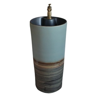 Outdoor Balcony Garden Floor-Standing Integrated Column Jingdezhen Ceramic Wash Basin Sun Protection and Anti-Freeze Hotel and B&B Wash Basin