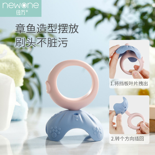 Baby soothing teether, molar stick, baby milk toothbrush, food grade silicone toy, anti-eating hand artifact