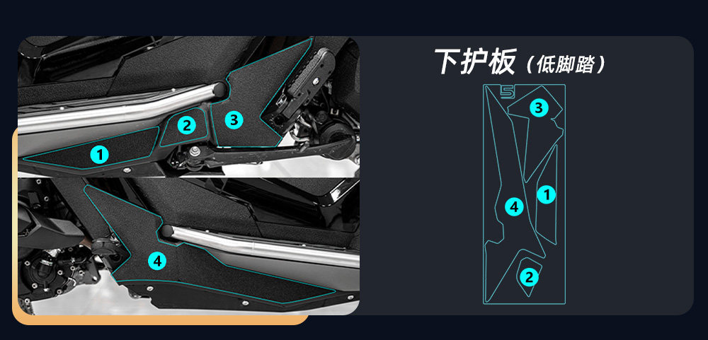 Suitable for 24-26 Zontes 368g Modified Accessories, Thickened Armor Stickers, Body Anti-Scratch Protection Rubber Film
