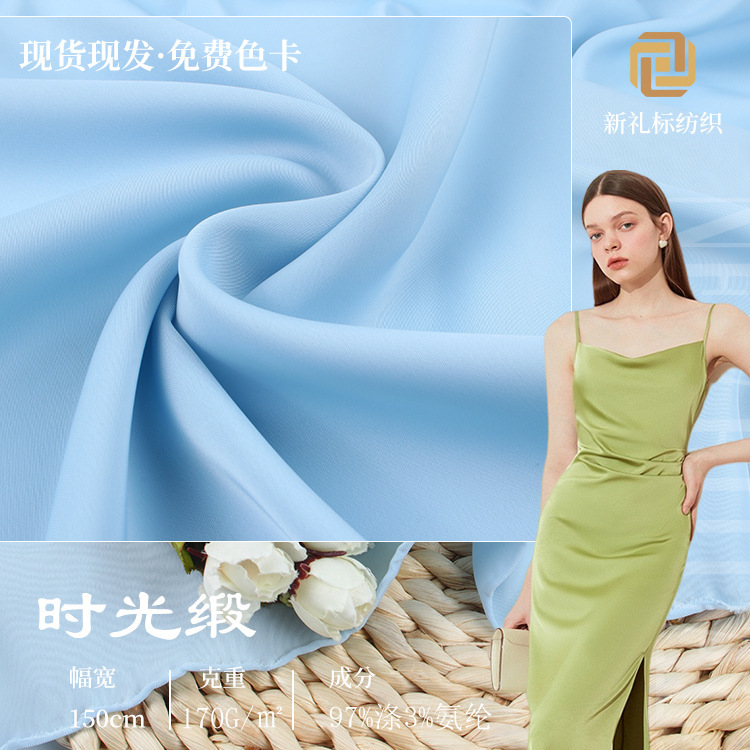 Acetic acid satin spot skin-friendly soft matte soft Satin Ice Silk women's clothing Lolita fashion fabric time segment