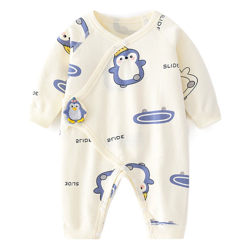 Комбинезон для новорожденных Детский комбинезон Harper без костей осень и зима из чистого хлопка Костюм для новорожденного монаха Альпинистский костюм на липучке Детская одежда