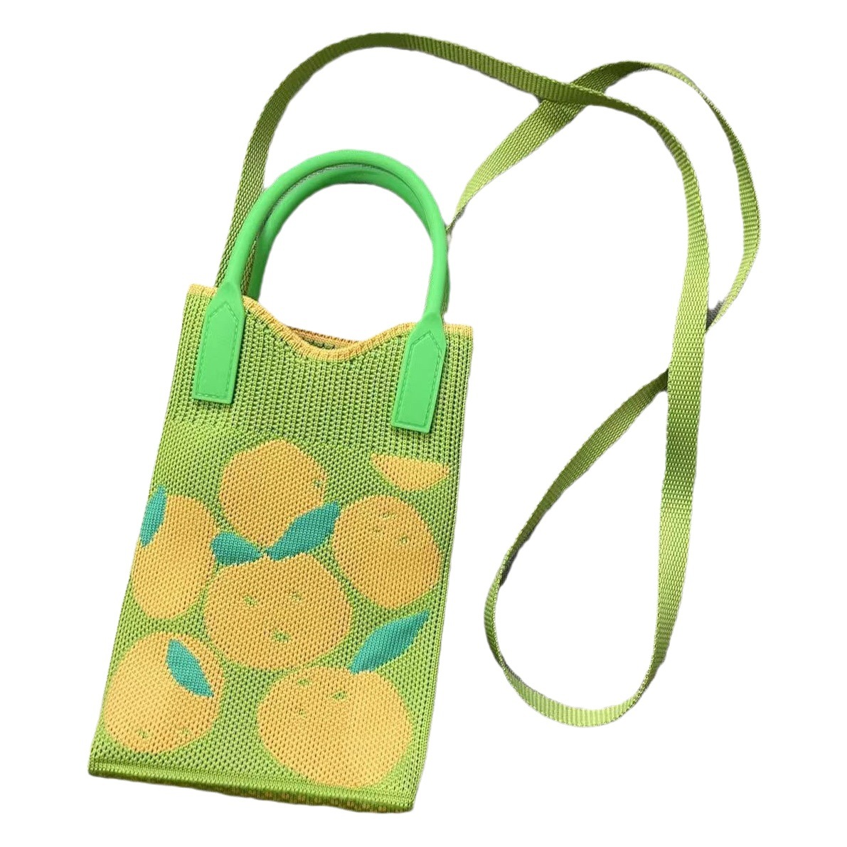 Bolsa de teléfono móvil de punto naranja Amazon eBay estilo coreano bolsa de lana moda simple bolso de hombro teléfono móvil crossbody fábrica