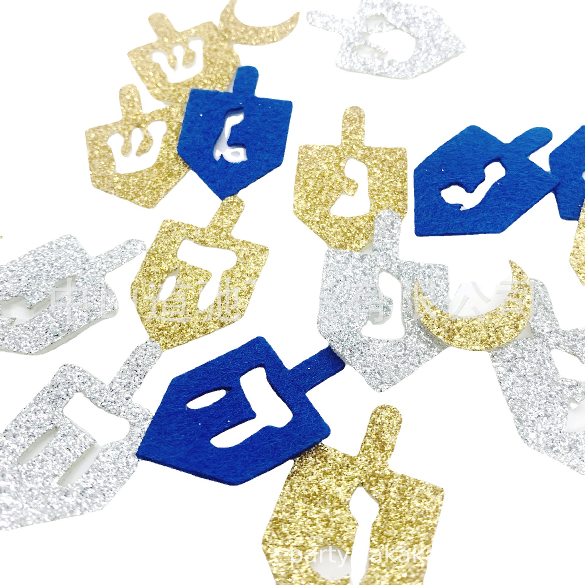 Festival necesidades diarias decoración brillo aspersión Flor de seis puntas estrella candelabro giroscopio Mesa decoración fiesta suministros Confett