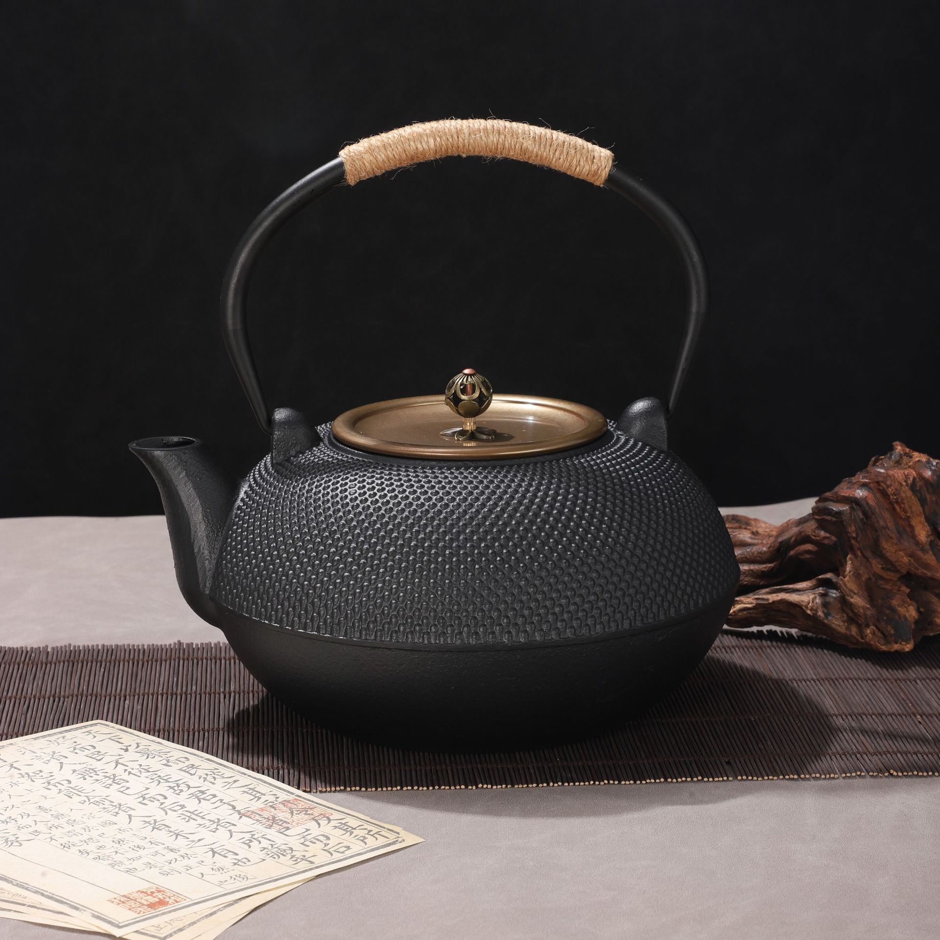 小丁壶铸铁茶壶家用煮茶铁艺茶壶日式烧水泡茶铸铁壶老铁壶茶炉壶