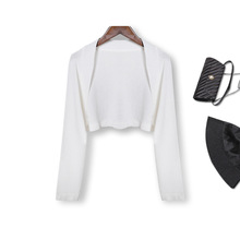 白色針織開衫外套女2022年春季簡約薄款黑色長袖防曬空調衫代發