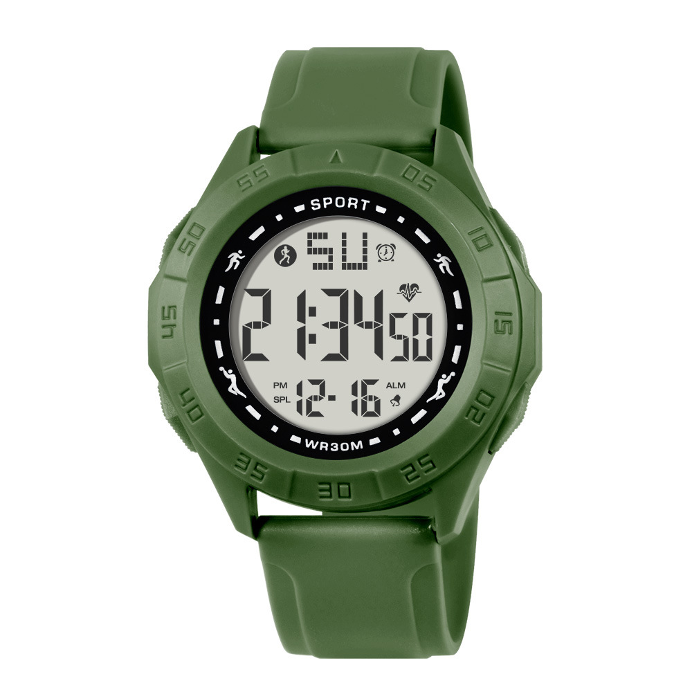 Reloj electrónico de tendencia alarma al aire libre multifuncional para estudiantes de género masculino y femenino cronometraje nocturno explosivo deportivo reloj electrónico al por mayor