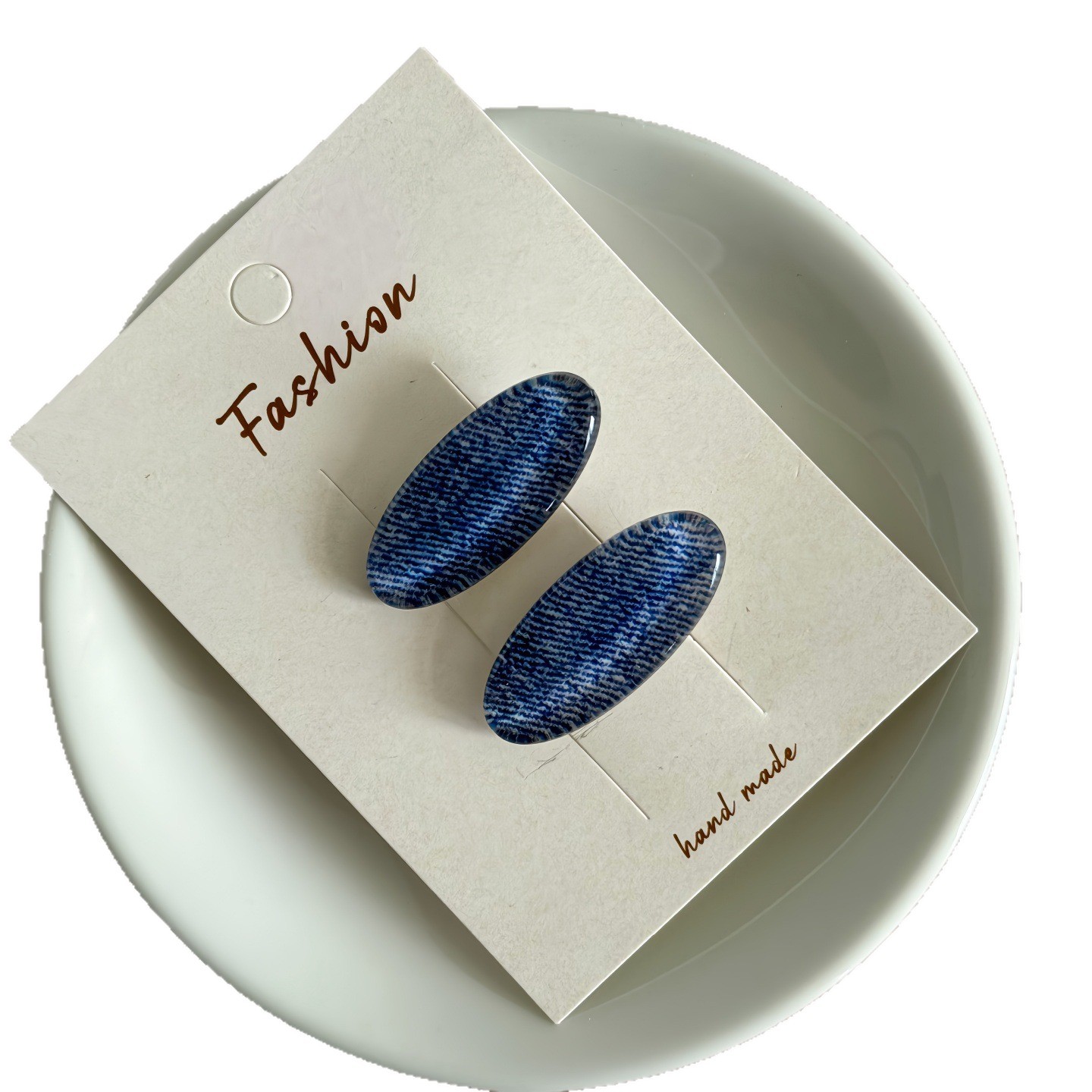 Coreano retro hielo denim clip de boca de pato azul simple clip de cabello universal clip de cabello lateral rasgado clip de mar nuevo estilo adornamiento para el cabello