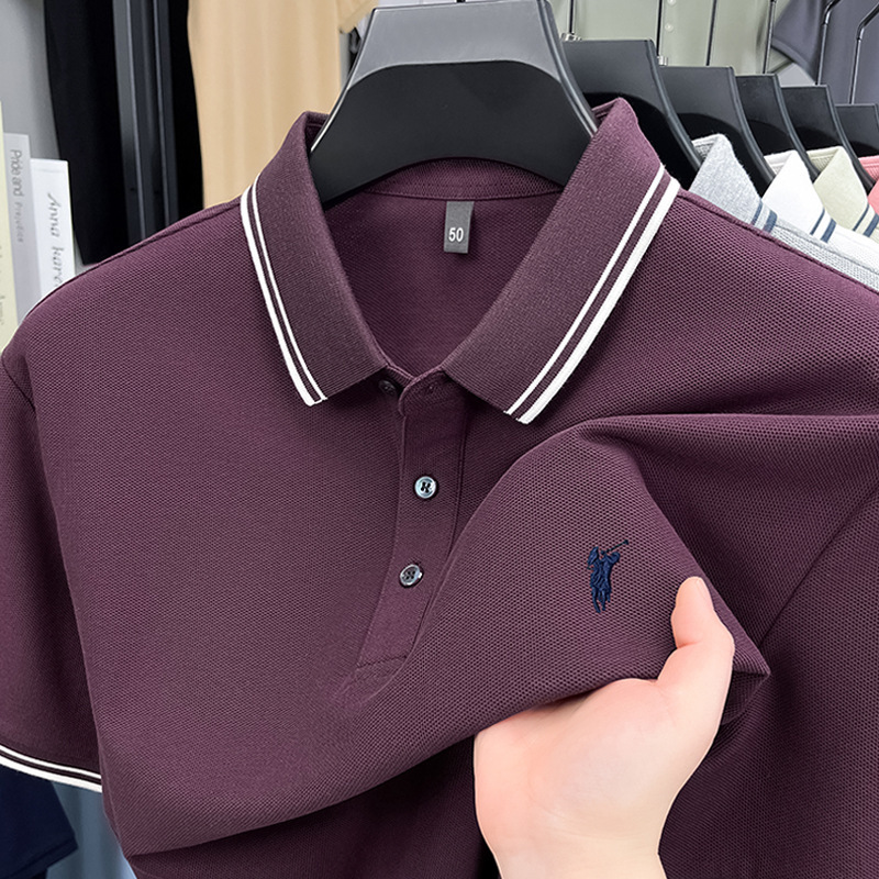 夏季官方正品保罗POLO衫男士短袖T恤珠地网眼美式小马标半袖|undefined