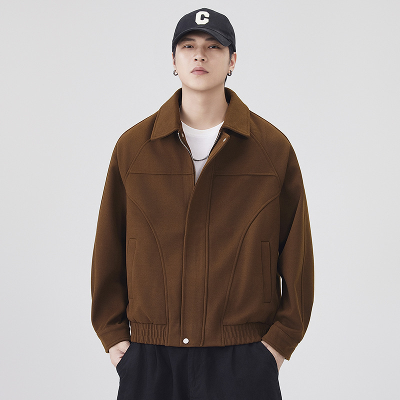 Stylish Lapel Jacket for Men, 2025 Autumn and Winter New Trendy Woolen Jacket, Cool and Stylish Top Stylish Lapel Jacket for Men, 2025 Autumn and Winter New Trendy Woolen Jacket, Cool and Stylish Top