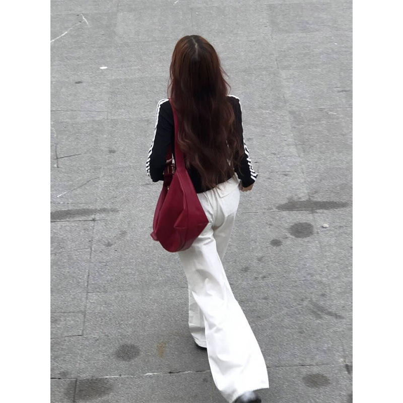 美式辣妹条纹V领短款收腰紧身长袖t恤女秋季棉内搭打底衫上衣|undefined