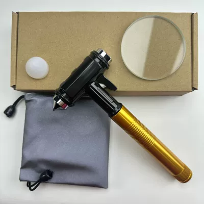 Qəza çəkici Window Breaker Escape Safety Hammer - gold-km51-metal-safety-hammer-storage-bag-test-glass
