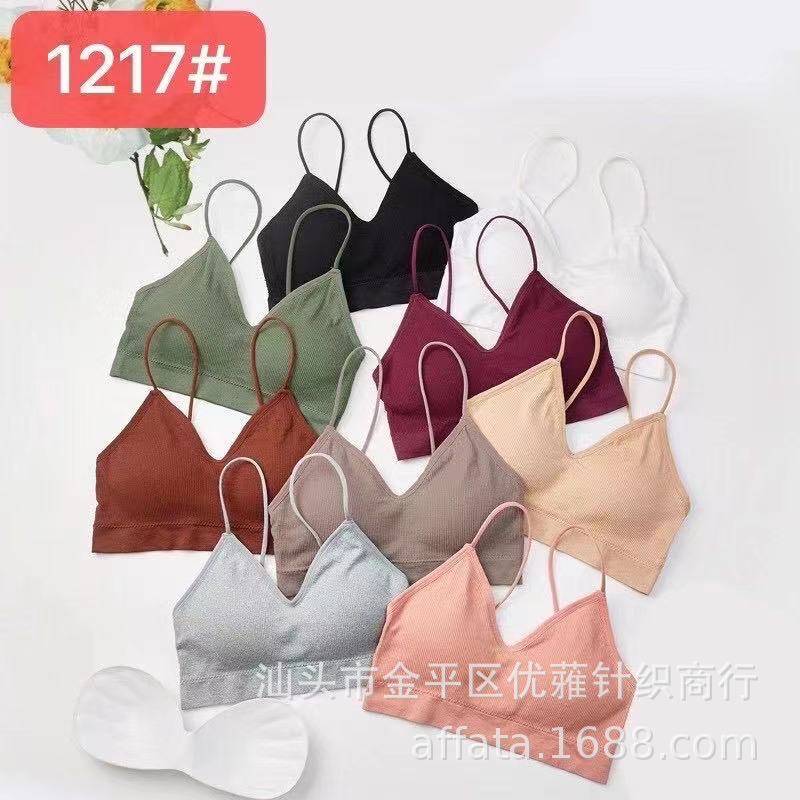 Swedish Sexy Strapless Triangle Cup Wireless Bra Tube Top Sports Bra Wholesale Sports Bra